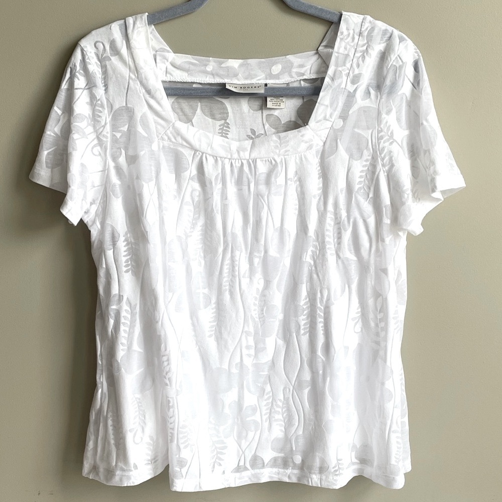 Tank Lined Burnout Floral Tee